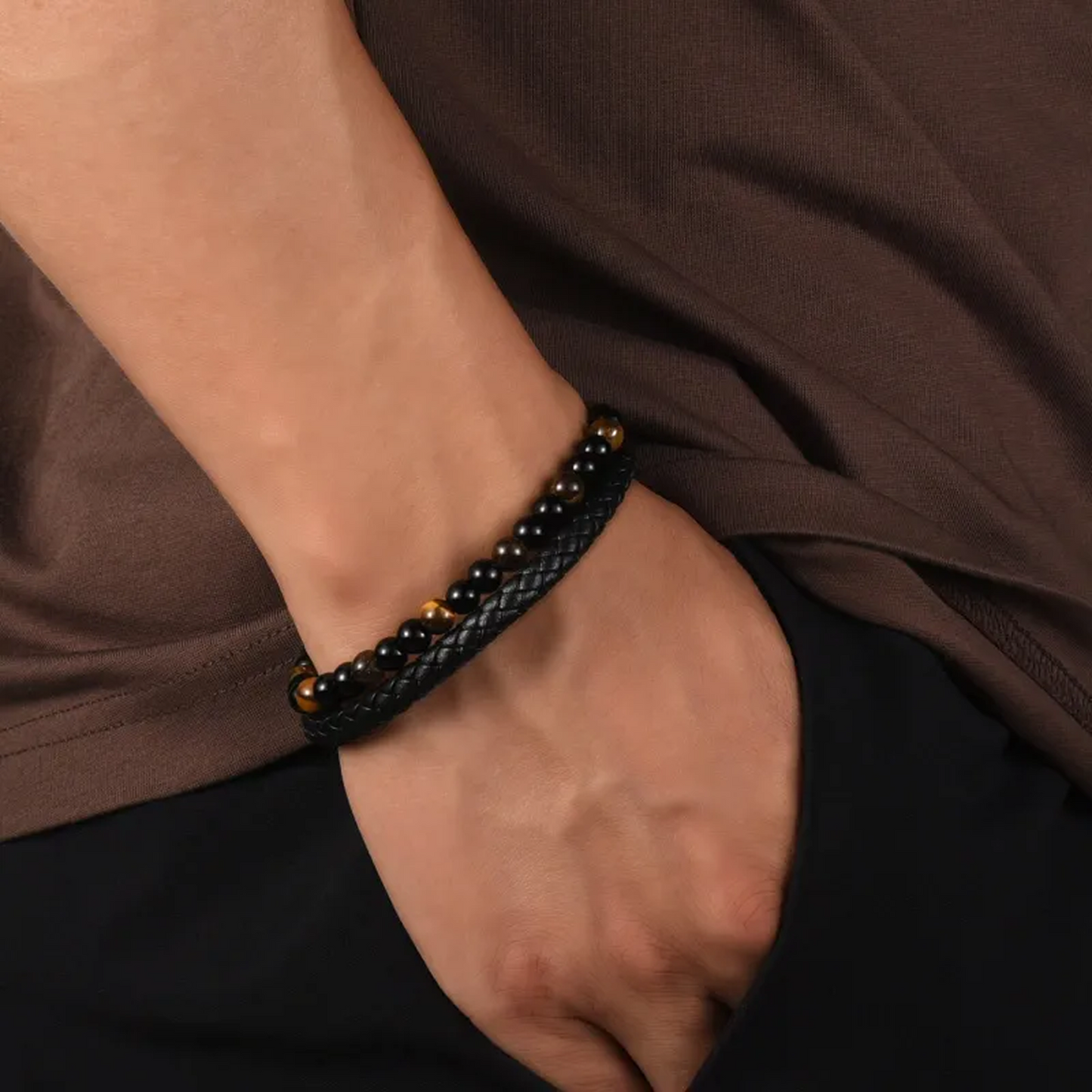 Sonens sköld – Tigeröga-armband