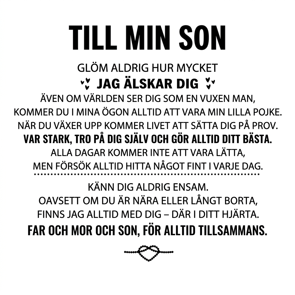 Graverat Armband Till Min Son